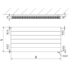 Mexen Line CVL21 plokštelinis radiatorius 400 x 1300 mm, apatinis prijungimas, 1032 W, juodas - W621L-040-130-70