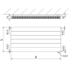 Mexen Line CVL21 plokščias radiatorius 400 x 1400 mm, apatinis prijungimas, 1111 W, juodas - W621L-040-140-70
