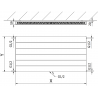 Mexen Line CCL11 plokštinis radiatorius 900 x 600 mm, apatinis centrinis prijungimas, 654 W, juodas - W6C11L-090-060-70