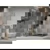Mexen Lima sulankstoma dušo kabina 90 x 90 cm, skaidri, chromuota + Flat padėklas, juodas - 856-090-090-01-00-4070