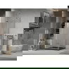 Mexen Lima sulankstoma dušo kabina 90 x 90 cm, skaidri, chromuota + Flat padėklas, juodas - 856-090-090-01-00-4070