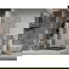 Mexen Lima sulankstoma dušo kabina 90 x 90 cm, skaidri, chromuota + Flat padėklas, juodas - 856-090-090-01-00-4070