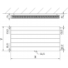 Mexen Line CCL21 plokščias radiatorius 400 x 1600 mm, apatinis centrinis prijungimas, 1270 W, juodas - W6C21L-040-160-70