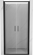 Mexen Exo-B Duo dvivietės dušo durys, 70 cm, skaidrios, juodos - 814-070-000-70-00