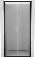 Mexen Exo-B Duo dvivėrės dušo durys, 80 cm, skaidrios, juodos - 814-080-000-70-00