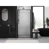 Mexen Exo-B Duo dvivėrės dušo durys 100 cm, permatomos, juodos - 814-100-000-70-00
