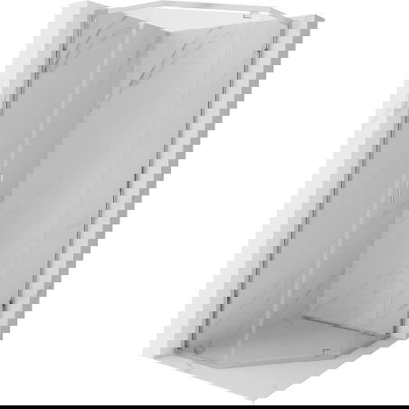 Mexen Exo penkiakampė dušo kabina su atveriamomis durelėmis 80 x 80 cm, skaidraus stiklo, chromuota - 812-080-080-01-00