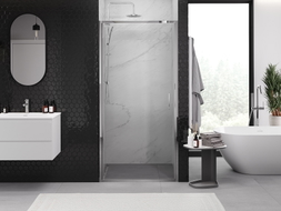 Mexen Exo-B 80 cm pločio dušo durys, permatomos, chromas - 817-080-000-01-00