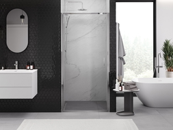 Mexen Exo dušo durys varstomos 80 cm, skaidrus, chromas - 817-080-000-01-00