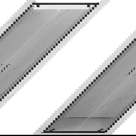 Mexen Exo dvigubos varstomos dušo durys 80 cm, permatomos, juodos - 8182-080-000-70-00