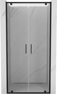 Mexen Exo-BR Duo dvivietės atveriamos dušo durys 80 cm, skaidrios, juodos - 8182-080-000-70-00