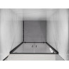 Mexen Exo-BR Duo dvivėrės stiklinės dušo durys 90 cm, skaidrios, juodos - 8182-090-000-70-00