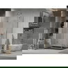 Mexen Lima sulankstoma dušo kabina 120 x 80 cm, Skaidrus, Chromo + dušo padėklas Flat, Juoda - 856-120-080-01-00-4070