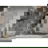 Mexen Lima sulankstoma dušo kabina 120 x 80 cm, Skaidrus, Chromo + dušo padėklas Flat, Juoda - 856-120-080-01-00-4070