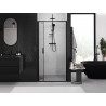 Mexen Exo-F sulankstomos dušo durys 65 cm, skaidrios, juodos - 816-065-000-70-00