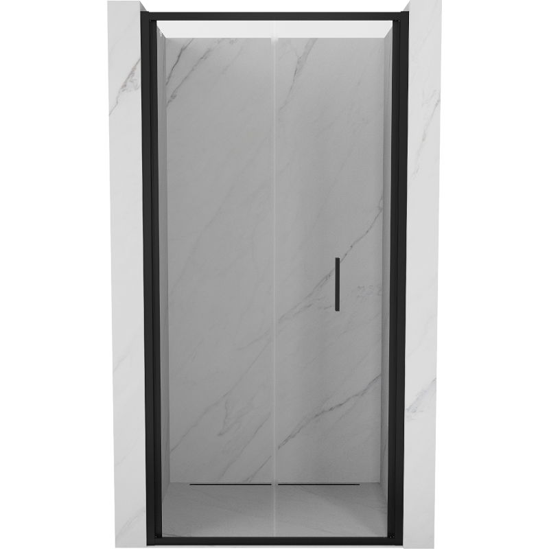 Mexen Exo sulankstomos dušo durys 85 cm, permatomos, juodos - 816-085-000-70-00