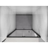 Mexen Exo-F 90 cm sulankstomos dušo durys, skaidrios, juodos - 816-090-000-70-00