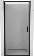 Mexen Exo-B 80 cm atidaromos dušo durys, skaidrios, juodos - 817-080-000-70-00