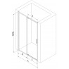 Mexen Exo-R atsidarantys dušo durys 105 cm, skaidrus, chromas - 819-105-000-01-00