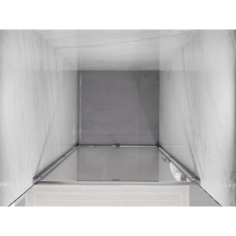 Mexen Exo-R 125 cm pločio, permatomos, chromuotos dušo durys - 819-125-000-01-00