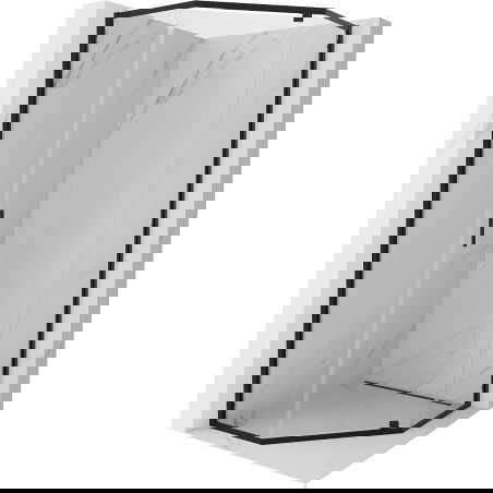 Mexen Exo penkiakampė dušo kabina su atveriamomis durimis 90 x 90 cm, skaidri, juoda - 812-090-090-70-00