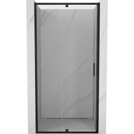 Mexen Exo-R 90 cm atidaromos dušo durys, permatomos, juodos - 819-090-000-70-00