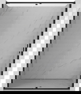 Mexen Exo dušo durys atveriamos 130 cm, permatomos, juodos - 819-130-000-70-00