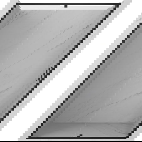 Mexen Exo atveriamos dušo durys 155 cm, permatomos, juodos - 819-155-000-70-00