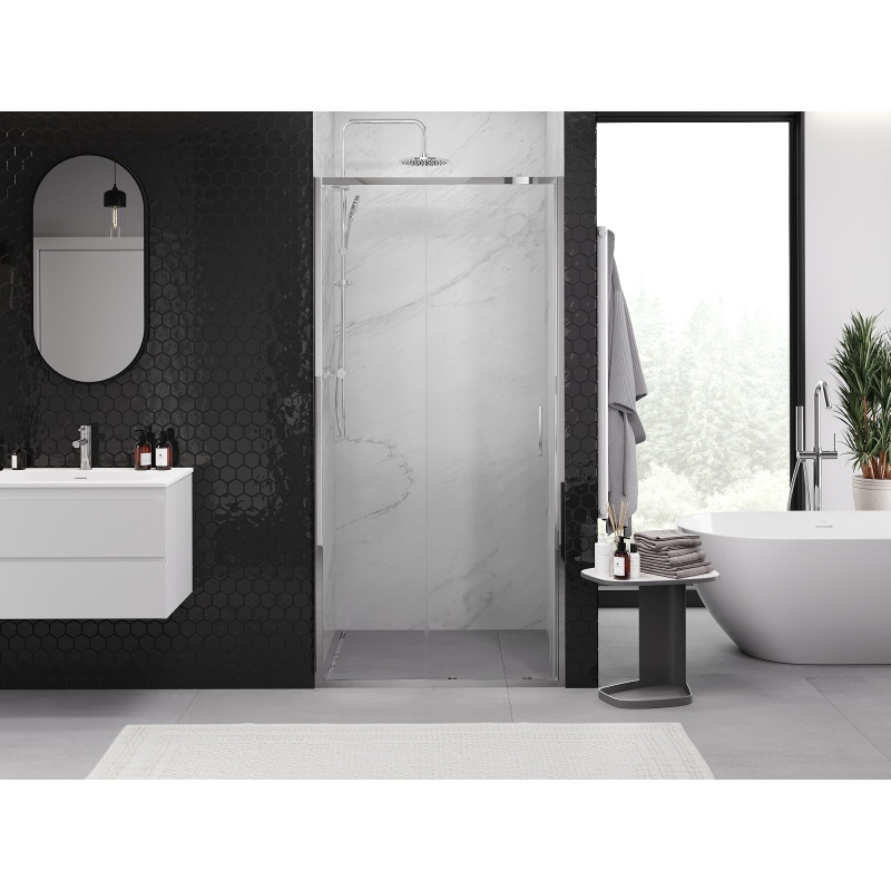 Mexen Exo-S stumdomos dušo durys 110 cm, permatomos, chromo - 8151-110-000-01-00