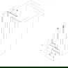 Mexen Exo stumdomos dušo durys 130 cm, skaidrios, chromuotos - 8151-130-000-01-00