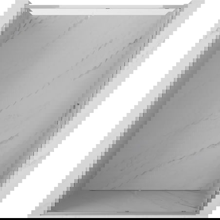 Mexen Exo slankios dušo durys 155 cm, skaidrios, chromuotos - 8151-155-000-01-00