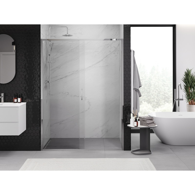 Mexen Exo-S stumdomos dušo durys 150 cm, skaidrios, chromas - 8151-150-000-01-00