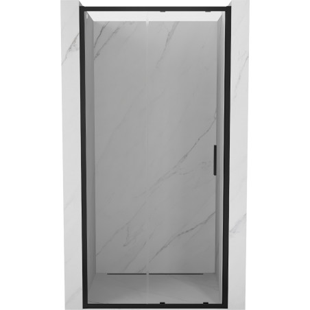 Mexen Exo-S stiklinės dušo durys 100 cm, permatomos, juodos - 8151-100-000-70-00