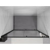 Mexen Exo-S 130 cm stumdomos dušo durys, permatomos, juodos - 8151-130-000-70-00