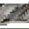 Mexen Lima sulankstoma dušo kabina 90 x 90 cm, permatoma, auksinė + lėkštelė Flat, juoda - 856-090-090-50-00-4070G