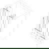 Mexen Velar Duo stumdomos dušo durys 140 cm, Skaidrus, chromo - 871-140-000-02-01