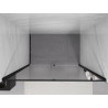 Mexen Exo-R Atveriamos dušo durys 145 cm, skaidrios, juodos - 819-145-000-70-00