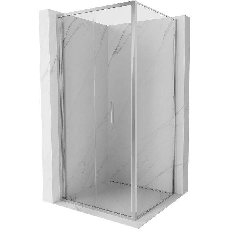 Mexen Exo sulankstoma dušo kabina 85 x 85 cm, permatoma, chromas - 816-085-085-01-00