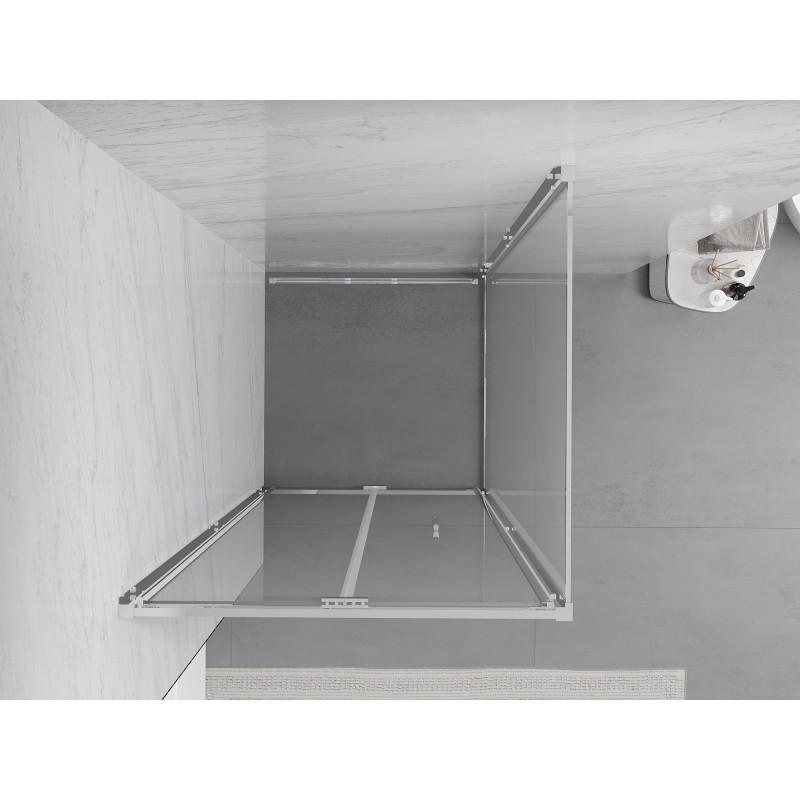 Mexen Exo sulankstoma dušo kabina 75 x 75 cm, permatomas, chromas - 816-075-075-01-00