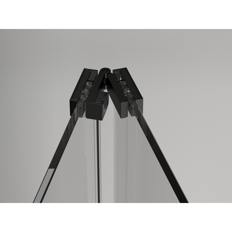 Mexen Exo-F sulankstoma dušo kabina, 70 x 70 cm, skaidri, juoda - 816-070-070-70-00
