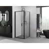 Mexen Exo-F sulankstoma dušo kabina 85 x 85 cm, skaidri, juoda - 816-085-085-70-00