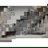 Mexen Lima sulankstoma dušo kabina 80 x 80 cm, Skaidrus, Juoda + dušo padėklas Flat, Juoda - 856-080-080-70-00-4070B