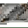 Mexen Lima sulankstoma dušo kabina 80 x 80 cm, Skaidrus, Juoda + dušo padėklas Flat, Juoda - 856-080-080-70-00-4070B