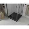 Mexen Lima sulankstoma dušo kabina 90 x 90 cm, skaidrus, juoda + plokščias padėklas, juodas - 856-090-090-70-00-4070B