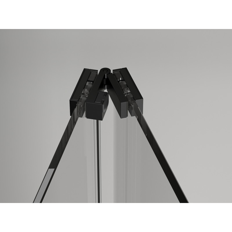 Mexen Exo sulankstoma dušo kabina 85 x 75 cm, skaidri, juoda - 816-085-075-70-00