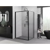 Mexen Exo-F sulankstoma dušo kabina 70 x 80 cm, permatoma, juoda - 816-070-080-70-00