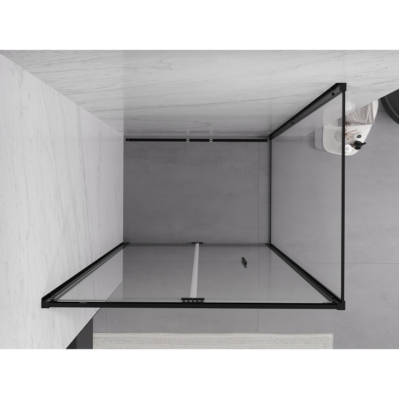 Mexen Exo-F sulankstoma dušo kabina 70 x 80 cm, permatoma, juoda - 816-070-080-70-00