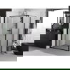 Mexen Exo dušo kabina 100 x 85 cm, permatoma, juoda - 816-100-085-70-00