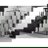 Mexen Exo dušo kabina 100 x 85 cm, permatoma, juoda - 816-100-085-70-00
