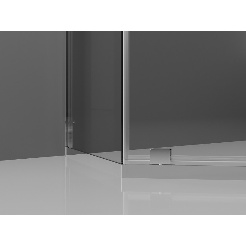 Mexen Exo penkiakampė dušo kabina su varstomomis durimis 80 x 80 cm, skaidri, chromas - 812-080-080-01-00